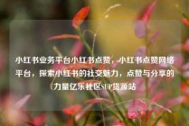 小红书业务平台小红书点赞，小红书点赞网络平台，探索小红书的社交魅力，点赞与分享的力量亿乐社区SUP货源站